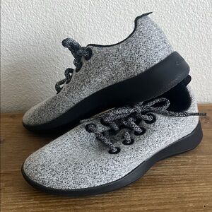 Allbirds Speckled Gray and Black Wool Sneakers